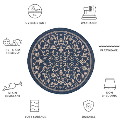 SAFAVIEH Courtyard Miljeta Indoor/ Outdoor Waterproof Patio Backyard Rug