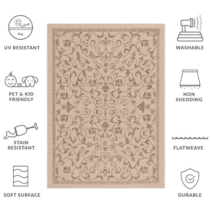SAFAVIEH Courtyard Miljeta Indoor/ Outdoor Waterproof Patio Backyard Rug