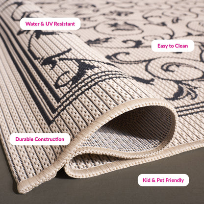 SAFAVIEH Courtyard Miljeta Indoor/ Outdoor Waterproof Patio Backyard Rug