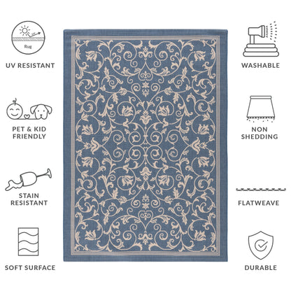 SAFAVIEH Courtyard Miljeta Indoor/ Outdoor Waterproof Patio Backyard Rug