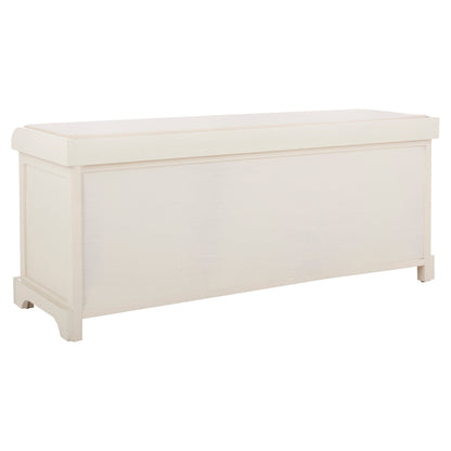Banc de rangement SAFAVIEH Eola gris/blanc - 47 x 16,1 x 19,9 - 47 L x 16 P x 20 H