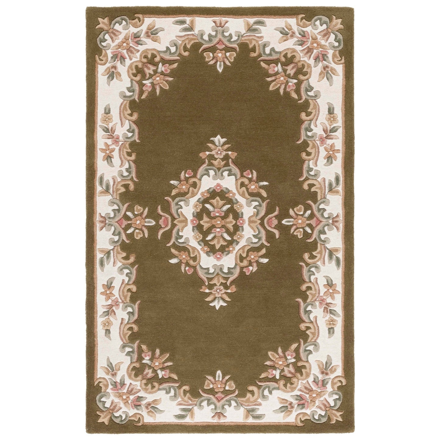 SAFAVIEH Handmade Aubusson Hale Traditional Wool Rug.