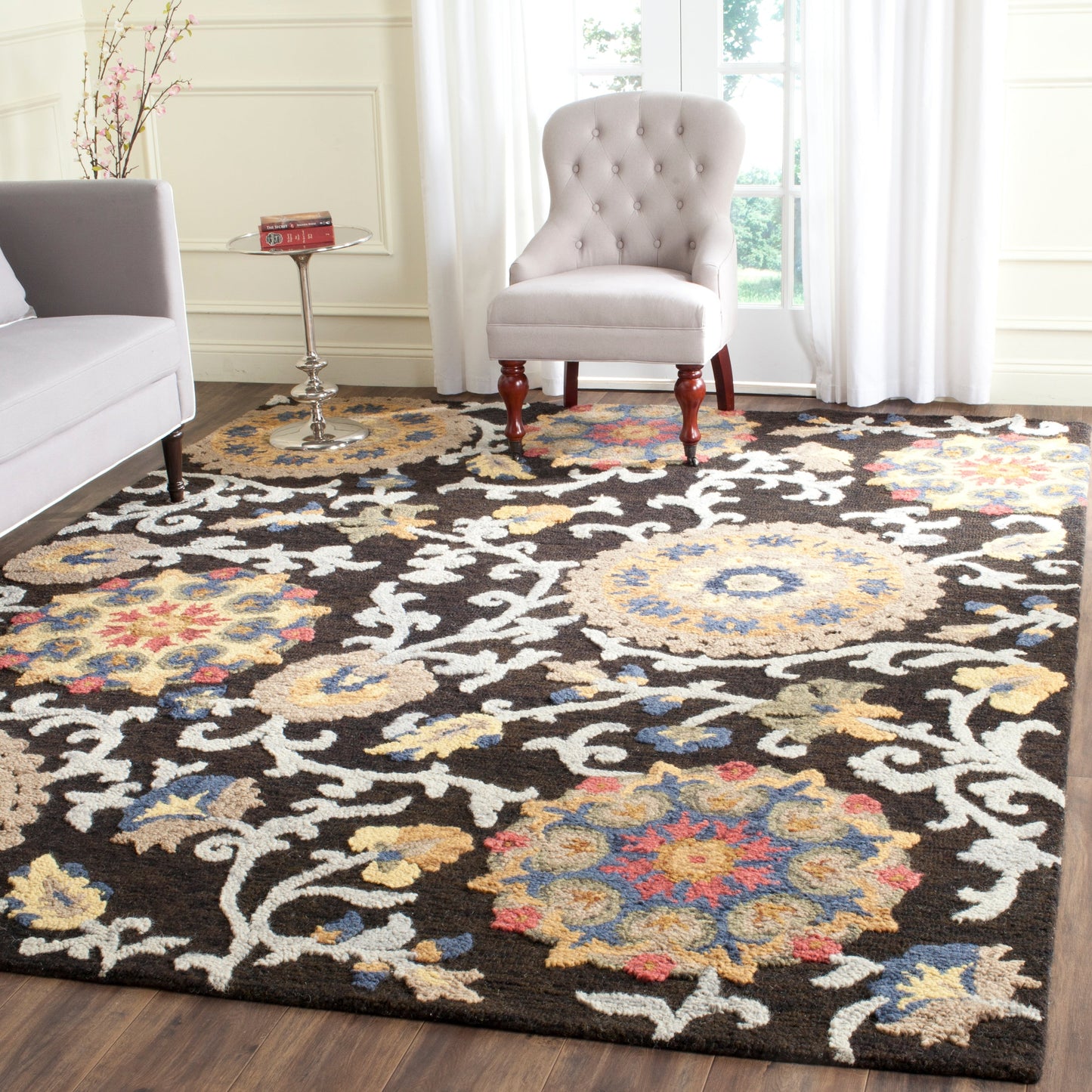 SAFAVIEH Handmade Blossom Maaret Modern Floral Wool Rug