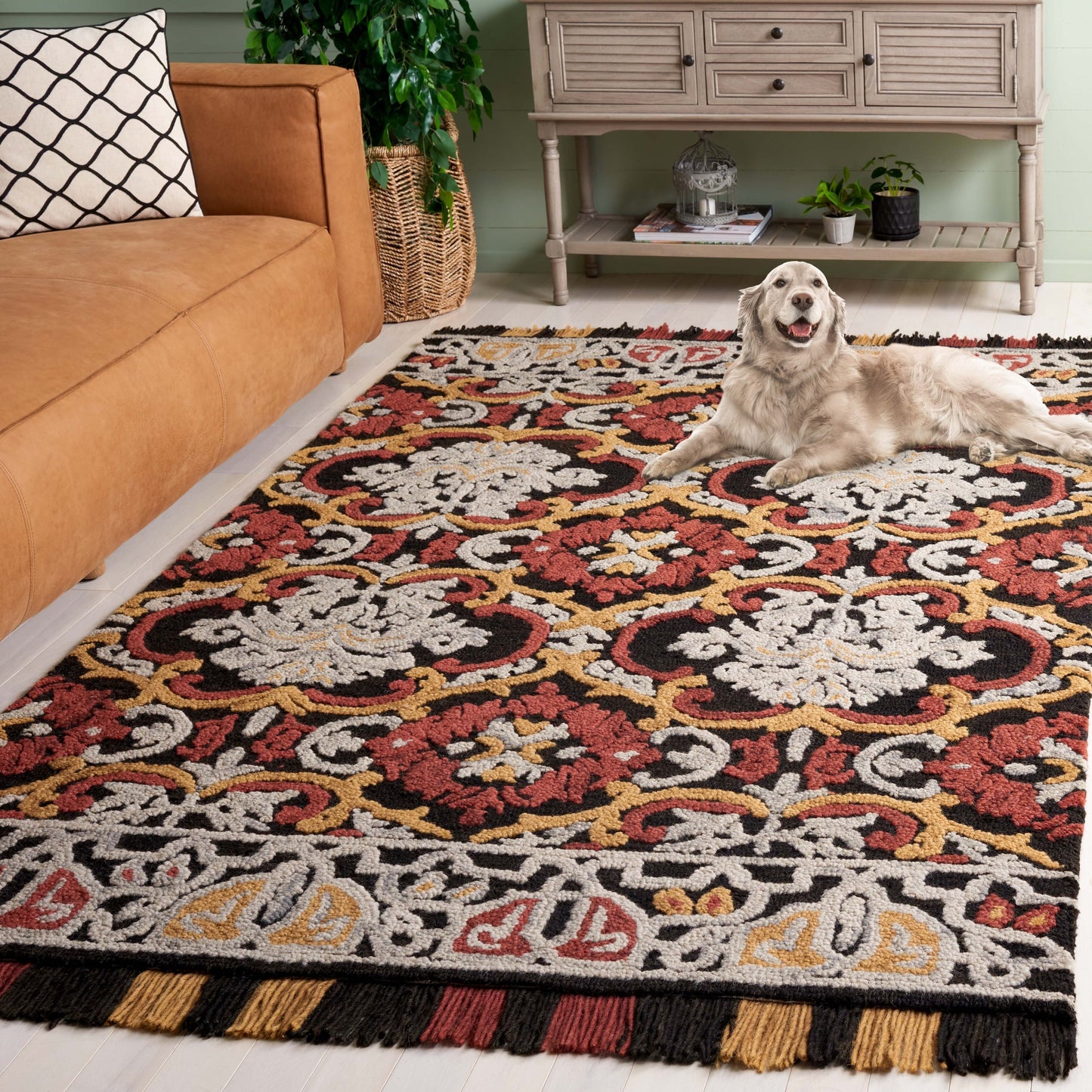 SAFAVIEH Handmade Blossom Porzia Floral Wool Rug