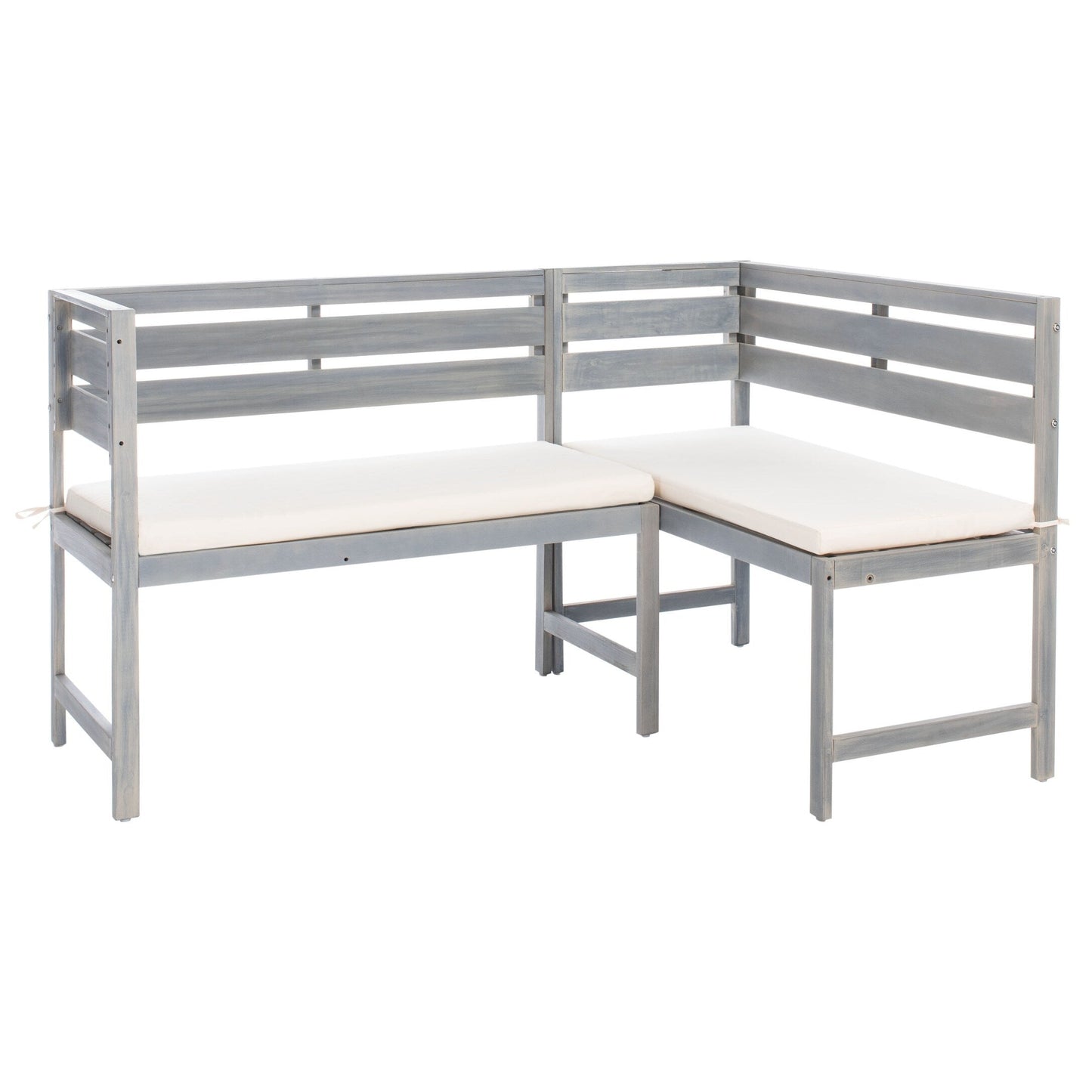 Ensemble de salon d'angle d'extérieur Kenna 3 pièces pour balcon SAFAVIEH - 39 L x 19 P x 33 H