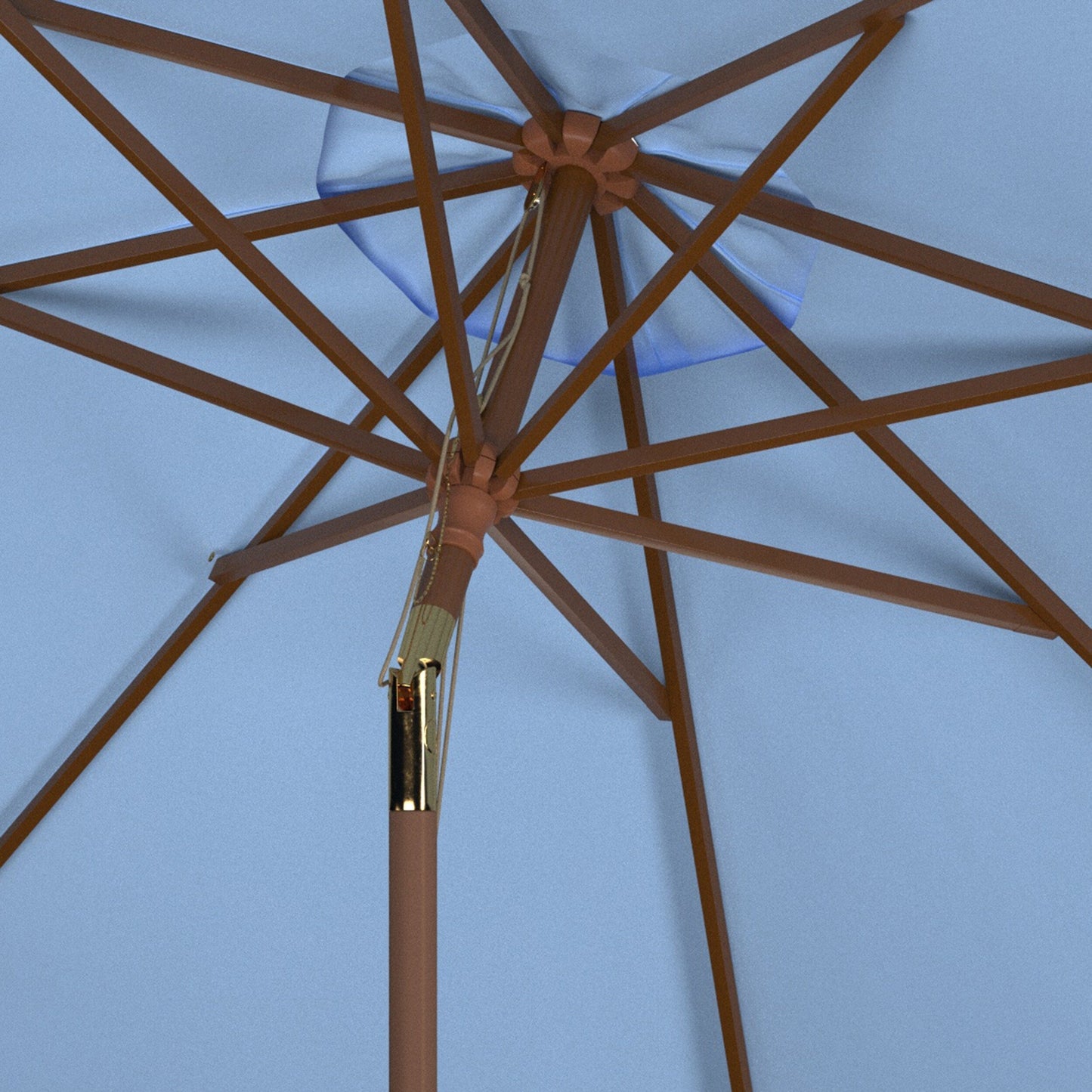 Parasol d'extérieur en bois SAFAVIEH Zlatana de 2,7 m