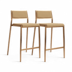 Tabouret empilable Elm Tan - Lot de 2
