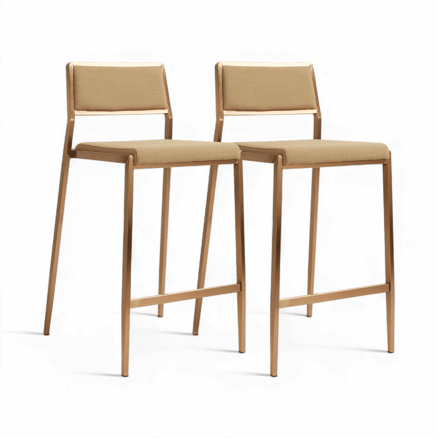 Tabouret empilable Elm Tan - Lot de 2