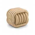 Tabouret d'appoint d'intérieur/extérieur en travertin Jasper Knot