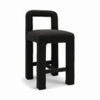 Tabouret de comptoir Viva Black Boucle