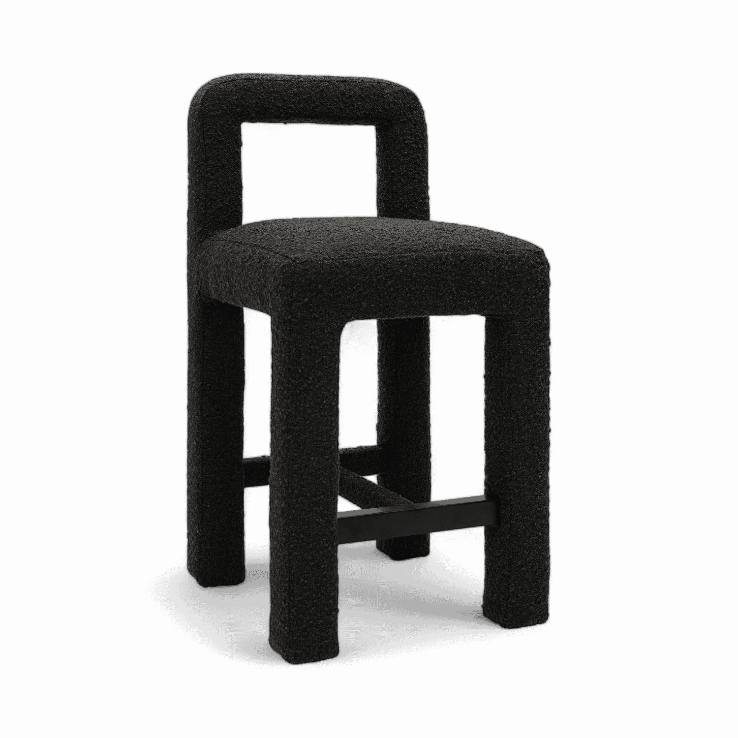 Tabouret de comptoir Viva Black Boucle