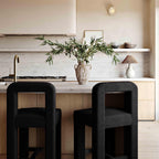 Tabouret de comptoir Viva Black Boucle