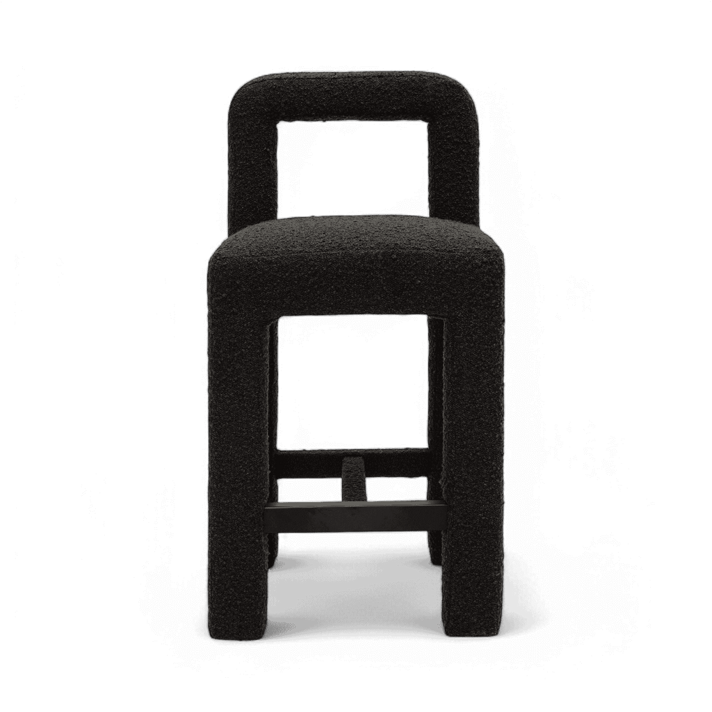 Tabouret de comptoir Viva Black Boucle