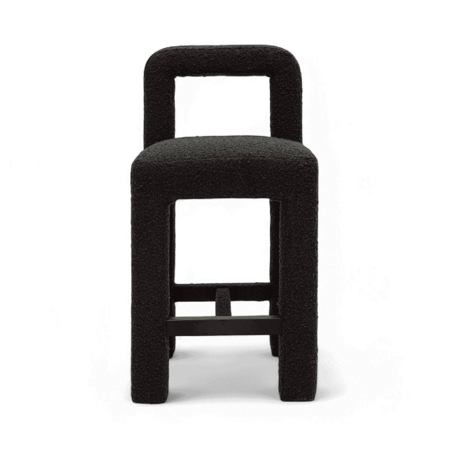 Tabouret de comptoir Viva Black Boucle
