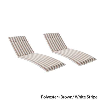 Ensemble de coussins d'extérieur Salem pour chaise longue - Coussins uniquement (lot de 2) par Christopher Knight Home - 79,25 L x 27,50 l x 1,50 H