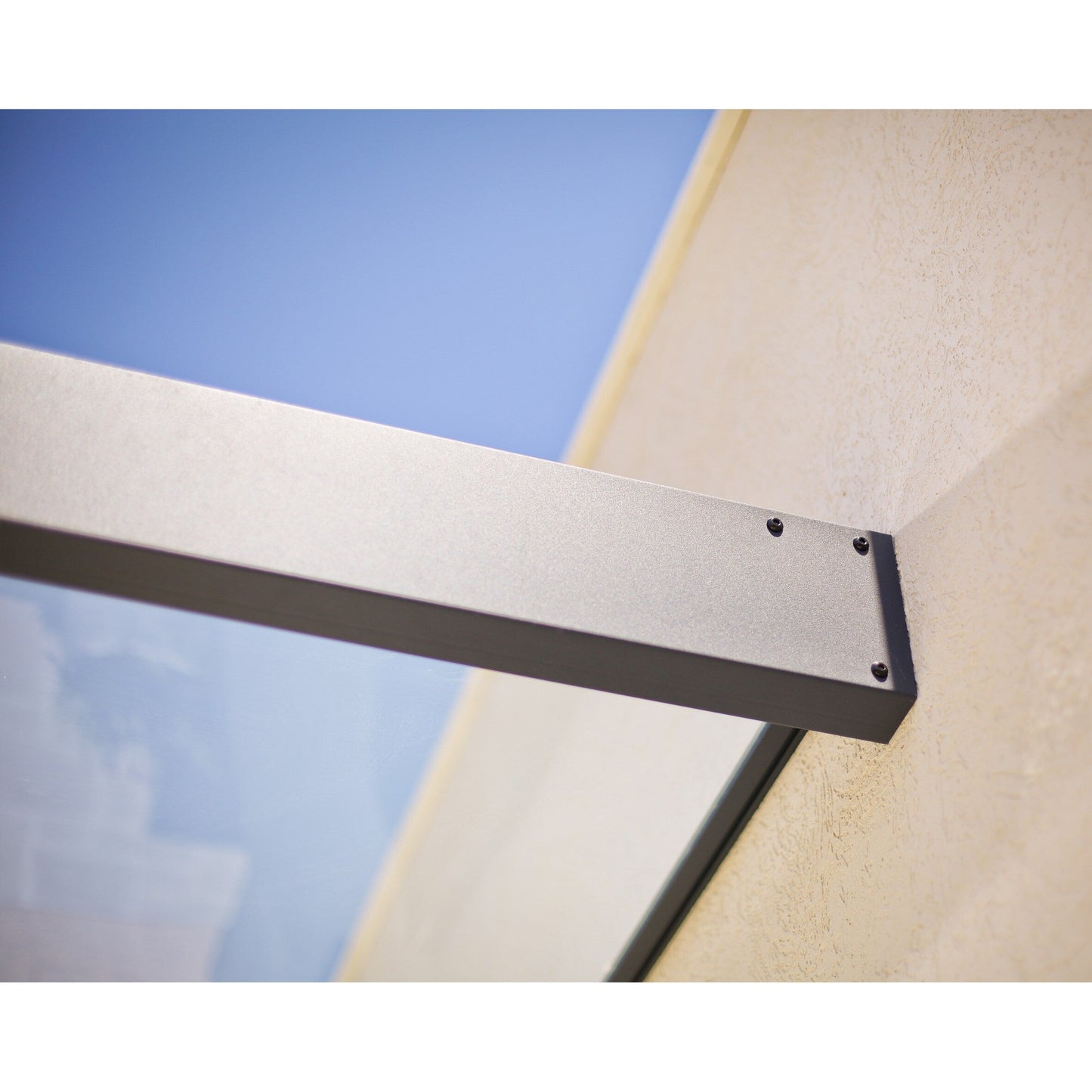 Auvent de porte et de fenêtre transparent gris Sophia de 3 pi