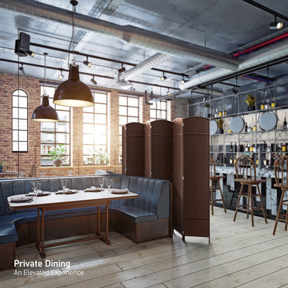 Séparateur de pièce Sorbus à 6 panneaux, cloison de séparation extra large et pliable, tissé à la main, à double charnière, en maille - 1,8 m