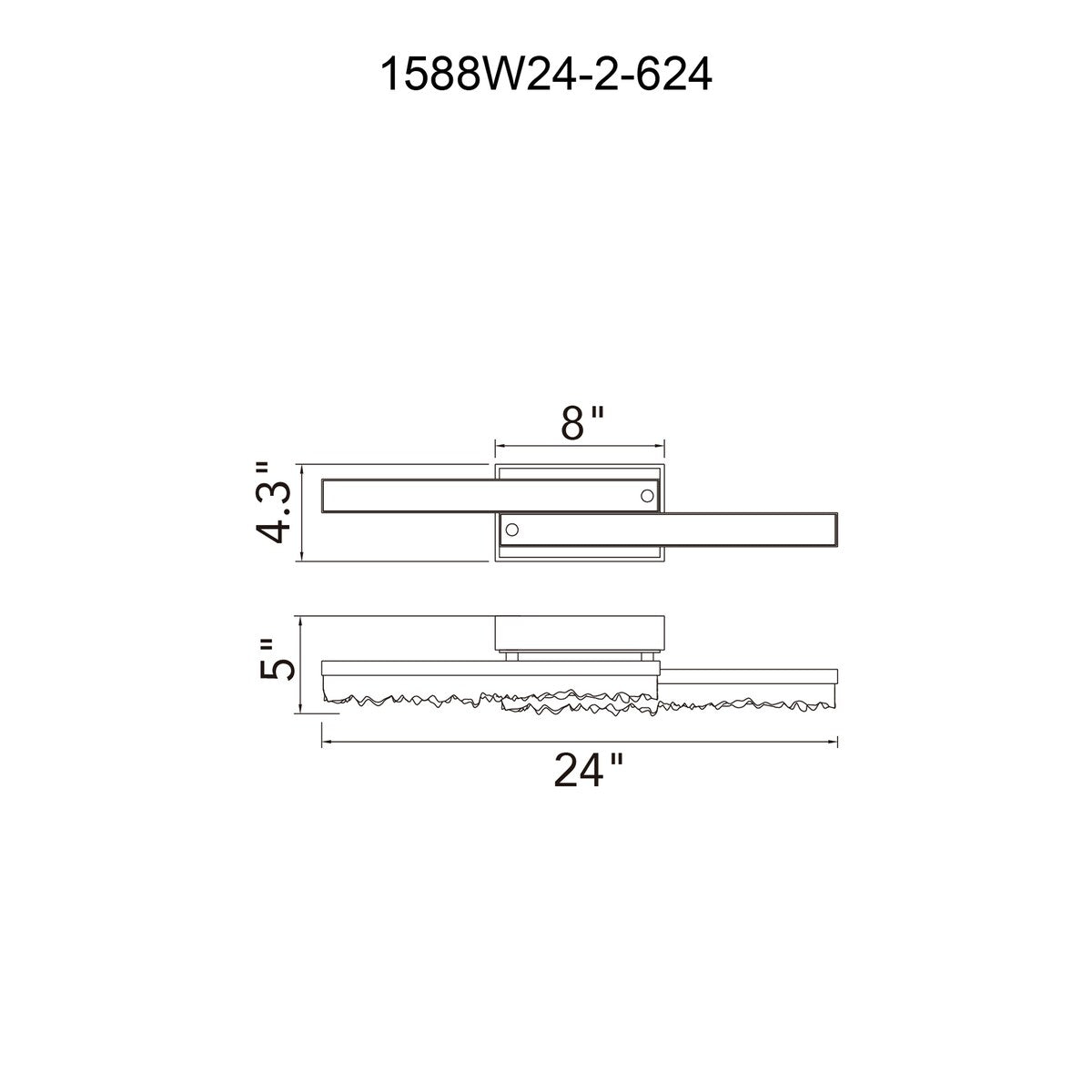 Applique de vanité à LED intégrée en laiton Stagger