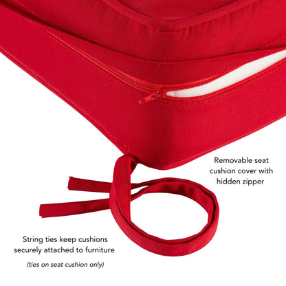 Ensemble de coussins d'extérieur à siège profond Sunbrella de qualité supérieure, 2 pièces