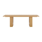 Table à manger rectangulaire en bois de chêne naturel Elara