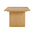 Table à manger rectangulaire en bois de chêne naturel Elara