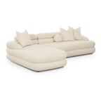 Canapé d'angle modulaire Niko Cream Boucle LAF