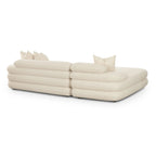 Canapé d'angle modulaire Niko Cream Boucle LAF