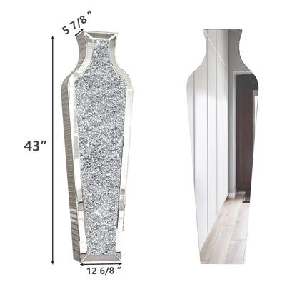 Grand vase de sol en diamant concassé