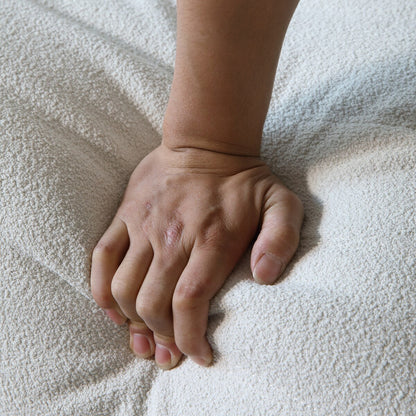 Ensembles de canapés-poufs en velours Teddy