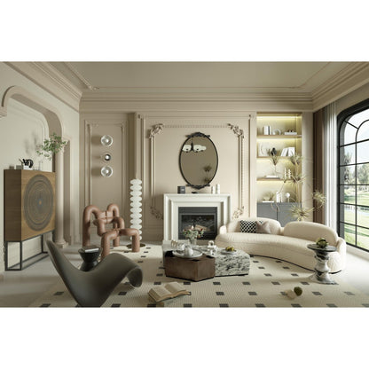 Oval Vintage Ornate Baroque Wall Mirror