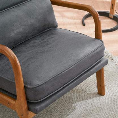 Chaise d'appoint rembourrée de style moderne du milieu du siècle