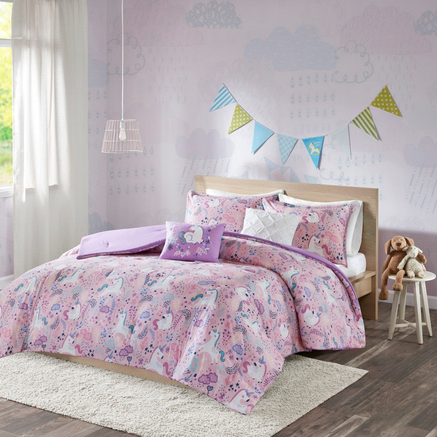 Intelligent Design Kids Ella Unicorn Cotton Comforter Set