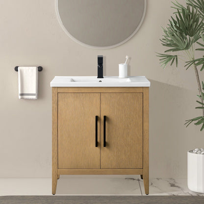 Meuble-lavabo simple Vanity Art 20, 24 ou 30 avec dessus en céramique