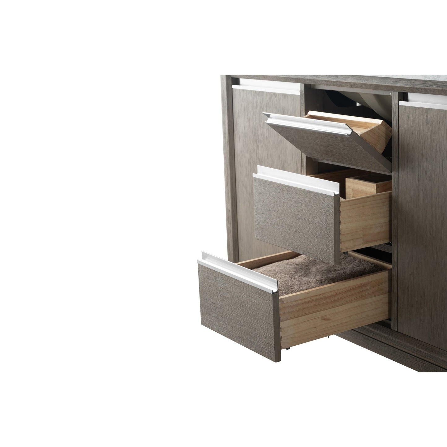 Meuble-lavabo de salle de bain Vanity Art avec lavabo en céramique et plateau en marbre reconstitué