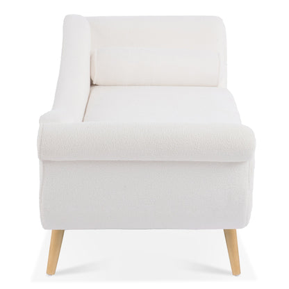 Chaise longue vintage avec accoudoirs en volutes par Christopher Knight Home