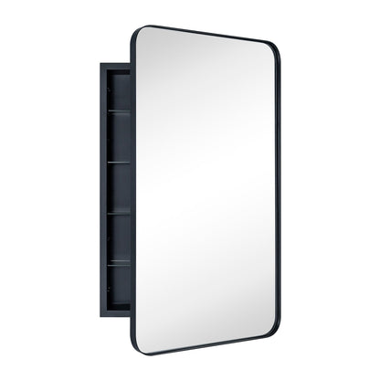 Armoire à pharmacie encastrée TEHOME WH avec miroir et étagères réglables