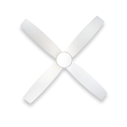 Ventilateur de plafond encastré WINGBO 44/52 pouces avec éclairage et télécommande, 4 pales réversibles