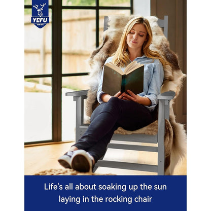 Chaise à bascule d'extérieur toutes saisons WINSOON, lot de 2