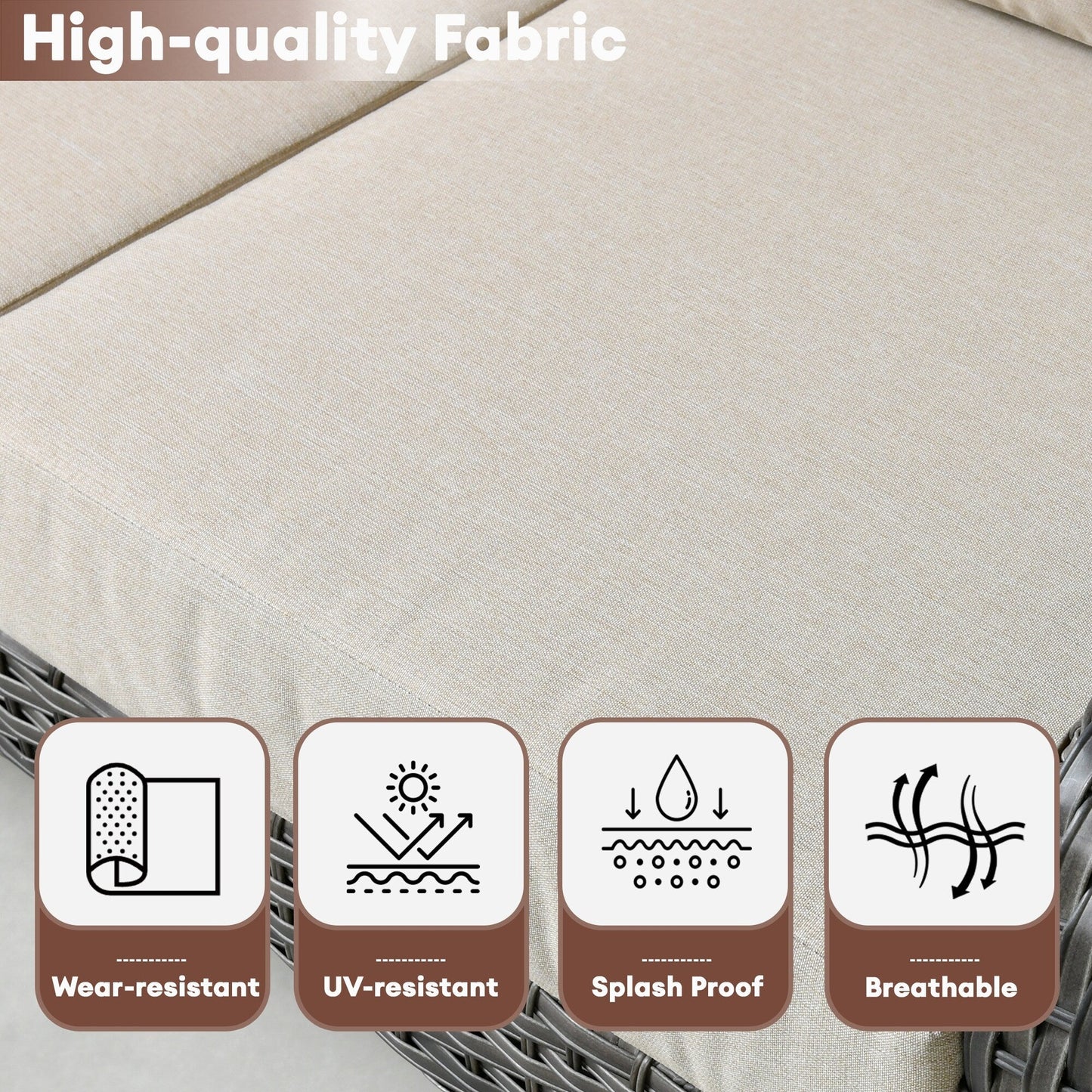 Ensemble de conversation de 4 pièces pour patio extérieur XIZZI avec table