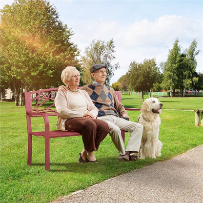 Banc de jardin Yaheetech en métal pour l'extérieur - N/A