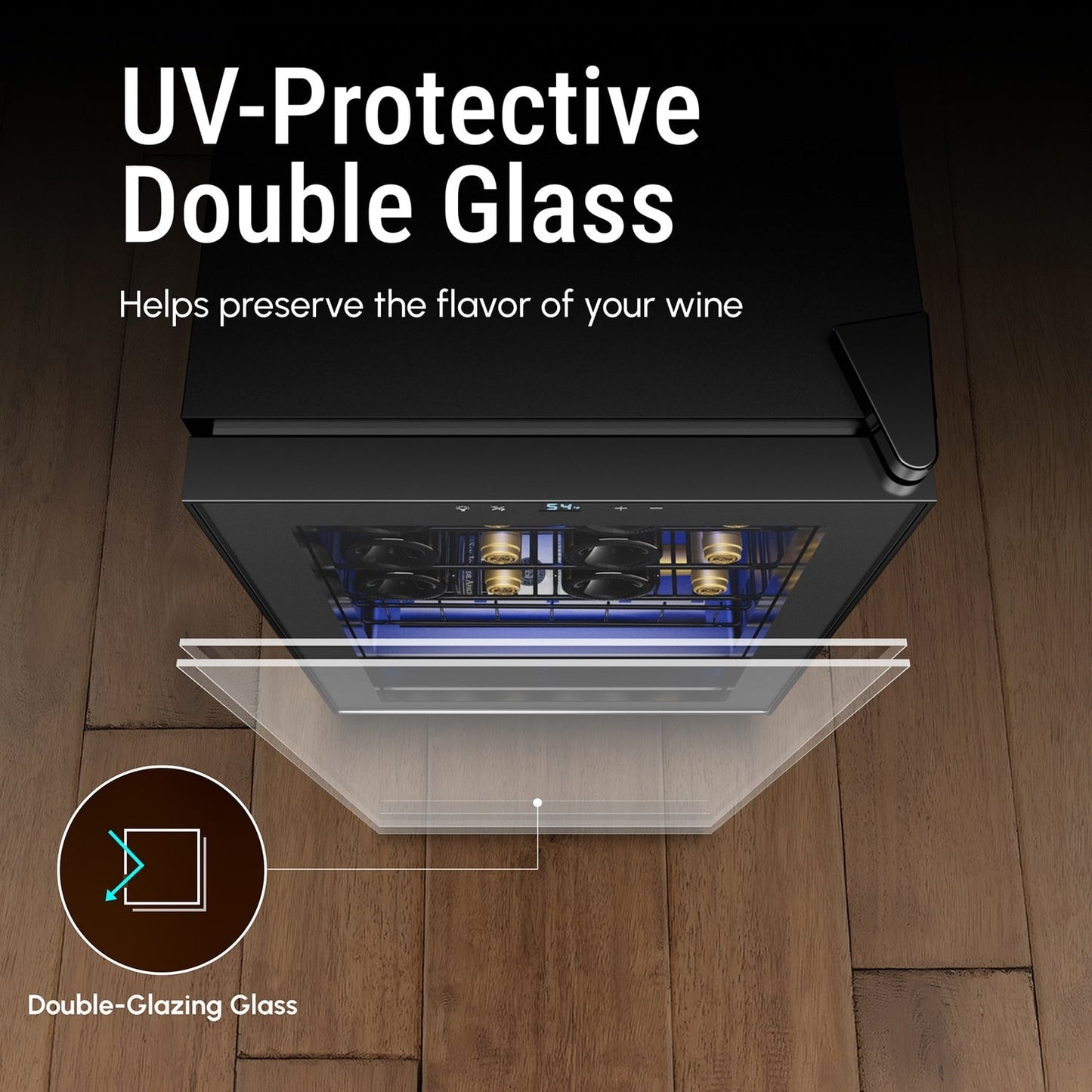 Réfrigérateur à vin/boissons 17 pouces, 20 bouteilles, pose libre, contrôle numérique de la température