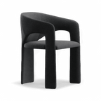 Chaise de salle à manger Aria Boucle noire