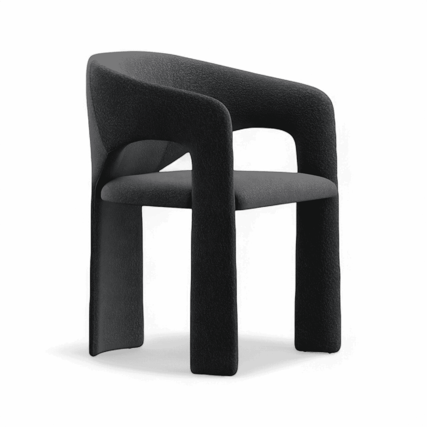 Chaise de salle à manger Aria Boucle noire