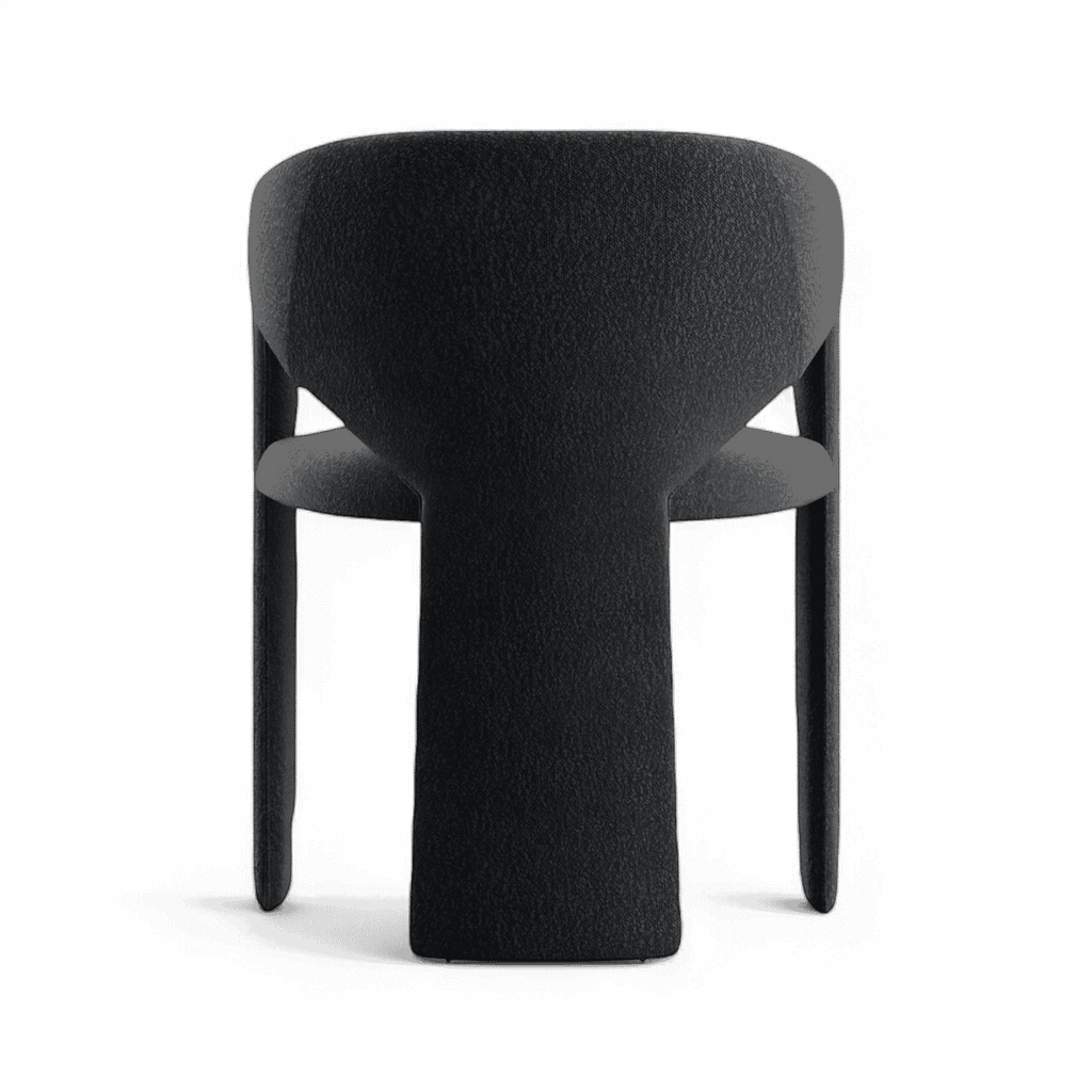 Chaise de salle à manger Aria Boucle noire