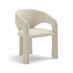 Chaise de salle à manger Aria Boucle blanche