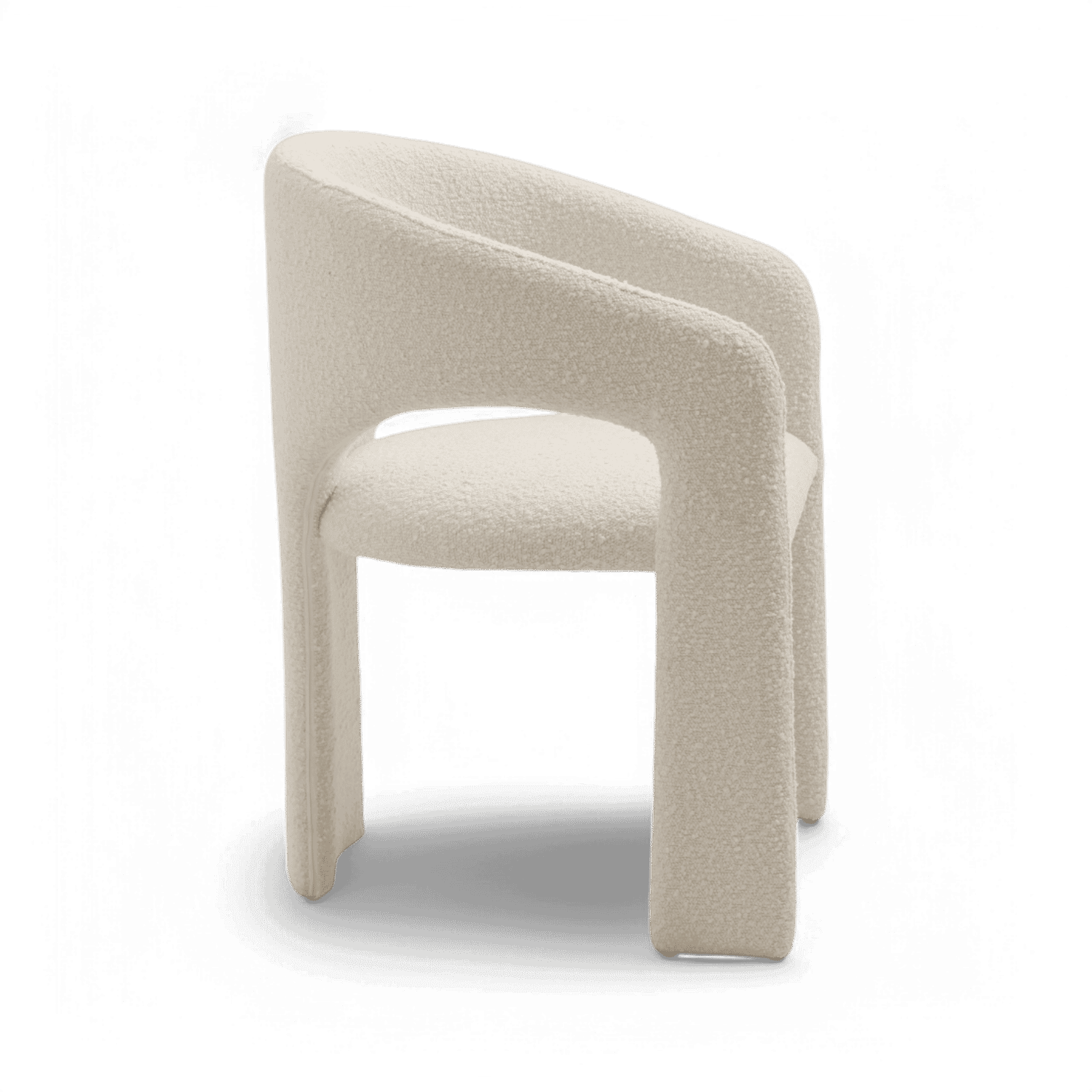 Chaise de salle à manger Aria Boucle blanche