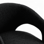 Chaise de salle à manger Aria Boucle noire