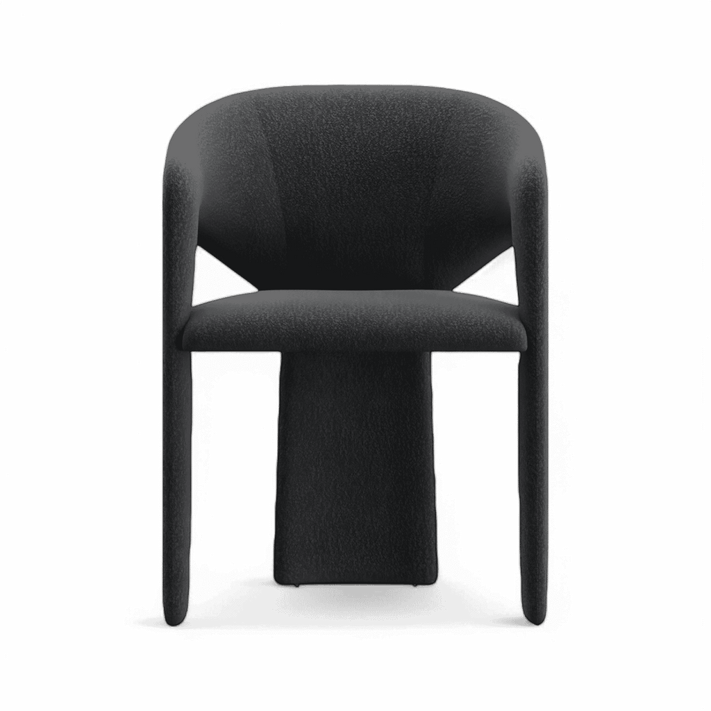 Chaise de salle à manger Aria Boucle noire