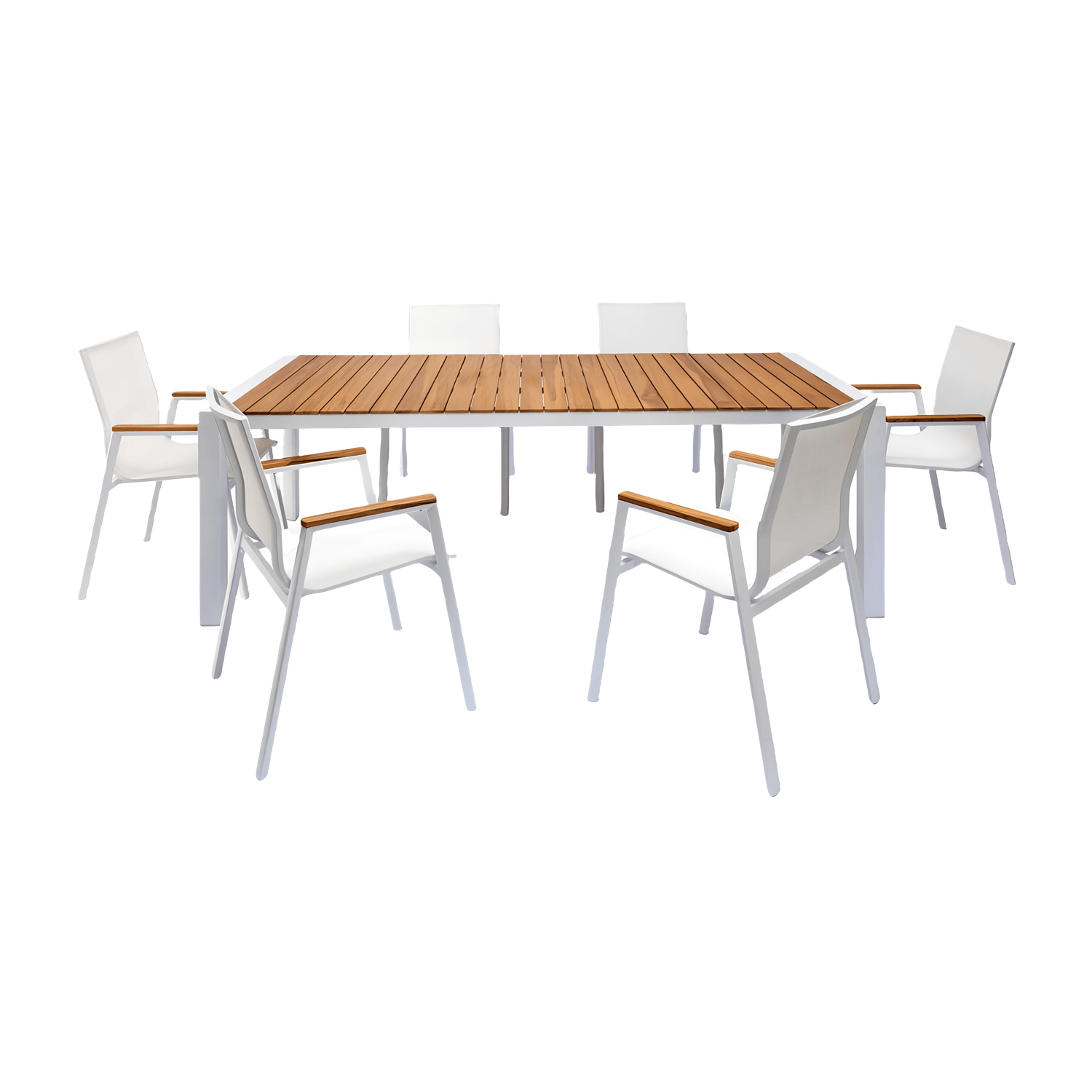 Ensemble de salle à manger d'extérieur Aviana blanc