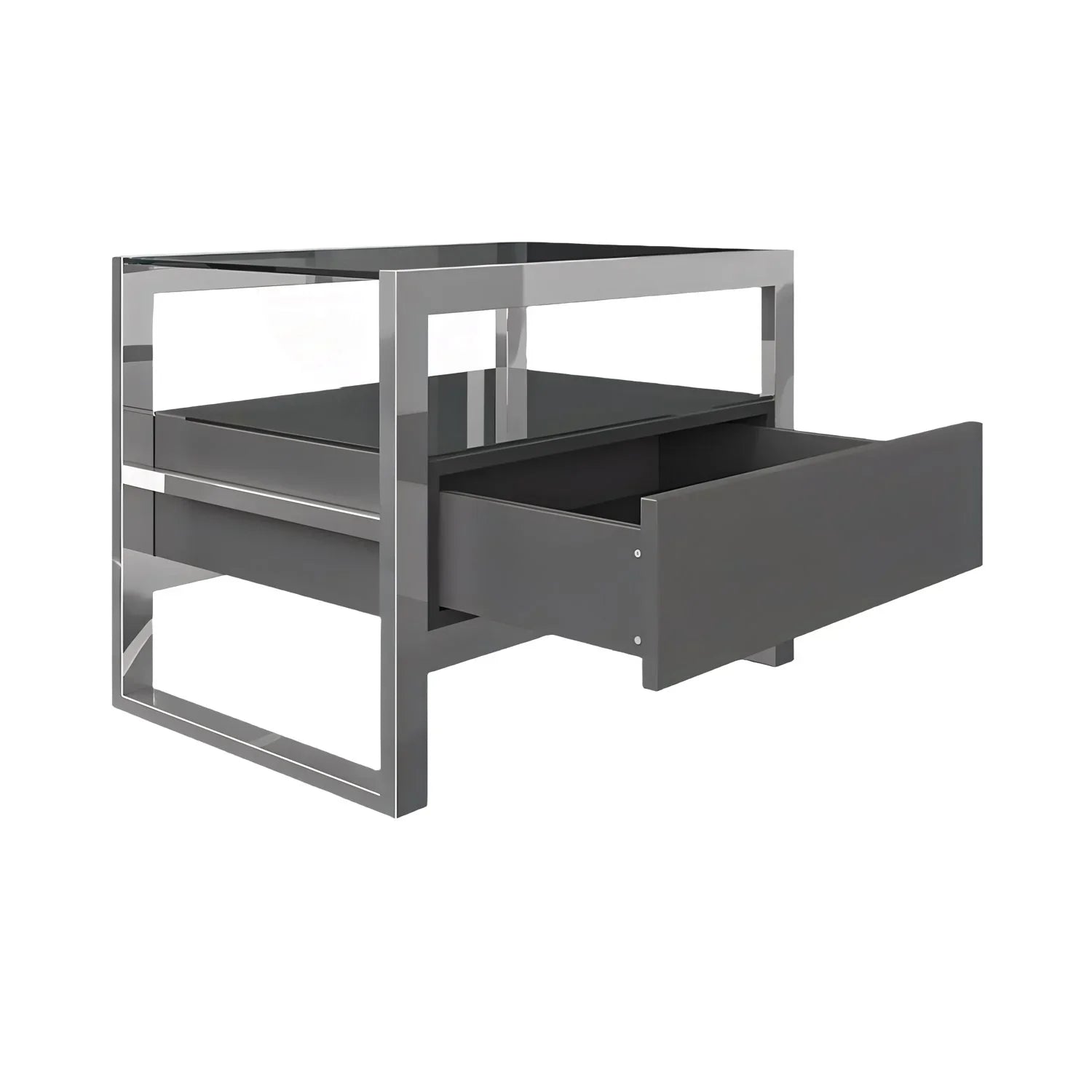 Table de chevet Bari grise